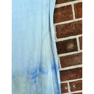 Antique Hand Dyed Slip Dress Ombré Blue Shibori