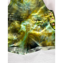 Load image into Gallery viewer, Ice Dyed Overall Shorts Dark Green
