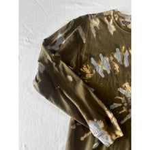 Load image into Gallery viewer, Green &amp; Blue Spiral Reverse Dyed Carhartt T-Shirt Long Sleeve Size Large
