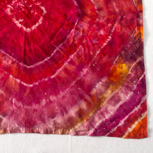 Load image into Gallery viewer, Vintage Hand Dyed Silk Scarf Pink Purple Orange 22"
