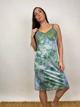 Load image into Gallery viewer, Tie Dye Blue and Green Vintage Slip
