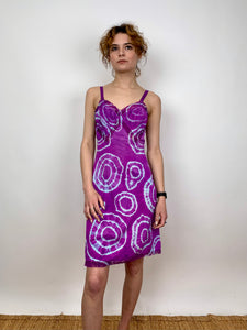 Hand Dyed Funky Purple Vintage Slip Dress