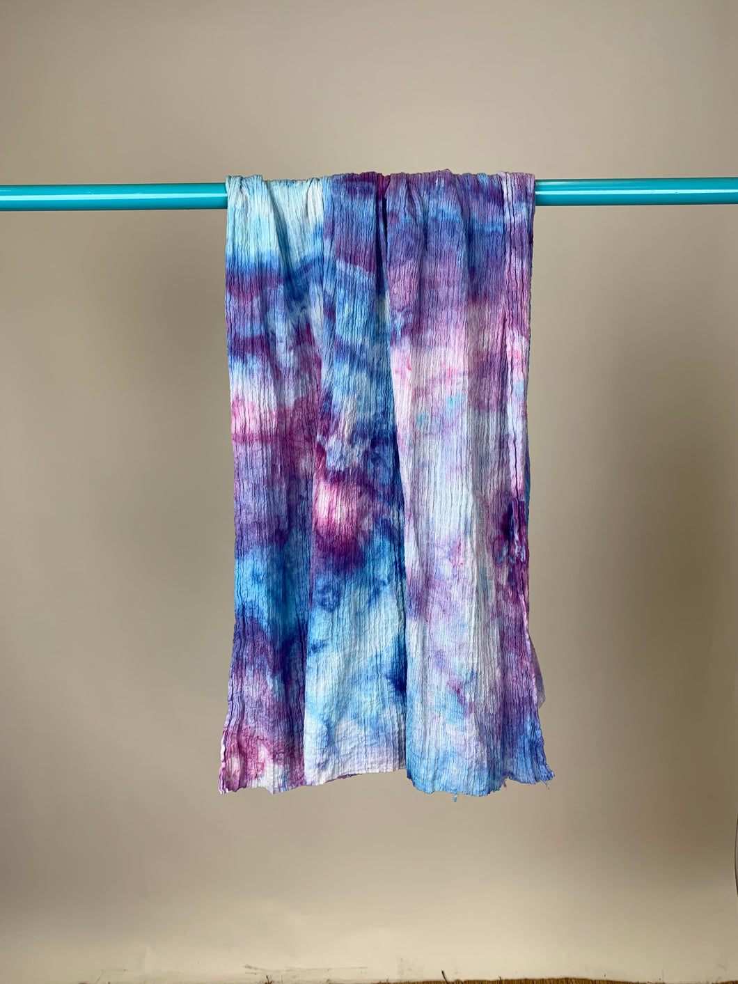Blue and Purple Cotton Scarf