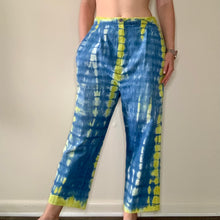Load image into Gallery viewer, Lime Green Tie Dye Denim Pants
