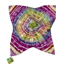 Load image into Gallery viewer, Green Blue and Purple Shibori Tie Dye Vintage Scarf
