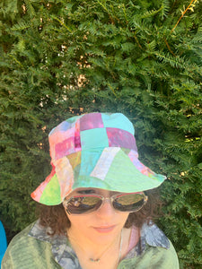 Wannabe Watermelon - Summer Storm Lining - Patchwork Bucket Hat