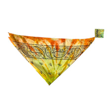 Load image into Gallery viewer, Orange and Yellow Tie Dye Cotton Bandana
