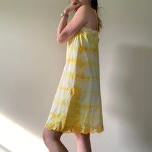 Load image into Gallery viewer, Hand Dyed Lemon Lime Vintage Slip Dress
