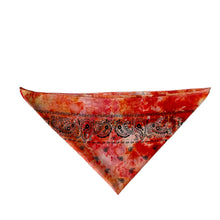 Load image into Gallery viewer, Red and Orange Ice Dyed Cotton Bandana
