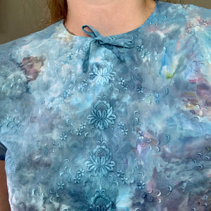 Ice Dyed 1940s Cotton Blouse