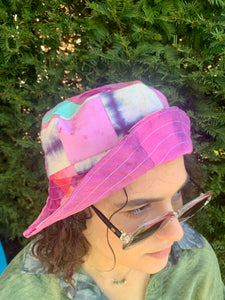 Berry Blend - Popping Pink Lining - Patchwork Bucket Hat