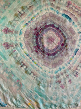 Load image into Gallery viewer, Tie Dye Pastel Blue Silk Scarf
