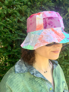 Berry Blend - Lime Lining - Patchwork Bucket Hat