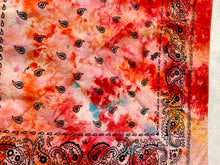 Load image into Gallery viewer, Red and Orange Ice Dyed Cotton Bandana
