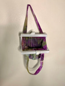 Green and Purple Ice Dyed 1960s Purse