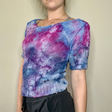 Load image into Gallery viewer, Hand Dyed 1980s Short Sleeve Sweater
