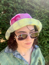 Load image into Gallery viewer, Perfect Pink - Lime Lining - Patchwork Bucket Hat
