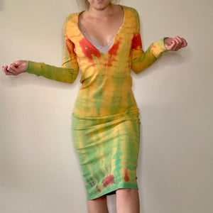 Hand Shibori Dyed Thermal Dress