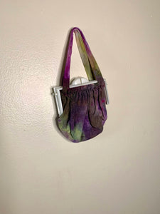 Green and Purple Ice Dyed 1960s Purse