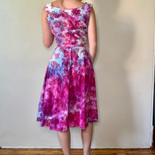 Load image into Gallery viewer, Hand Dyed Vintage 1950s Fit and Flare Cotton Dress
