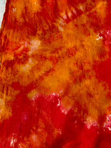 Pink and Orange Ice Dyed Vintage Scarf