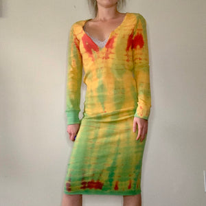 Hand Shibori Dyed Thermal Dress