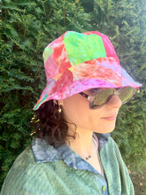 Load image into Gallery viewer, Wild Watermelon - Popping Pink Lining - Patchwork Bucket Hat
