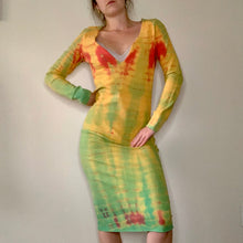 Load image into Gallery viewer, Hand Shibori Dyed Thermal Dress
