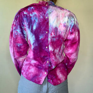 Hand Dyed 1980s Does Edwardian Cotton Blouse