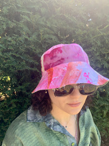 Perfect Pink - Lime Lining - Patchwork Bucket Hat