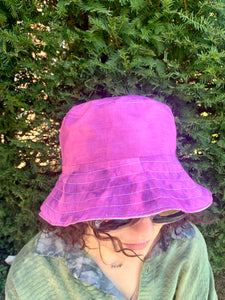 Wild Watermelon - Popping Pink Lining - Patchwork Bucket Hat