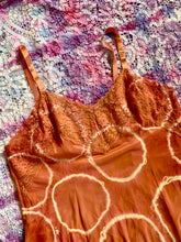 Load image into Gallery viewer, Coral Orange Shibori Dyed Slip Dress
