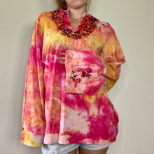 Load image into Gallery viewer, Hand Dyed Embroidered Boho Blouse
