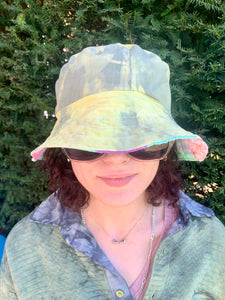 Berry Blend - Lime Lining - Patchwork Bucket Hat